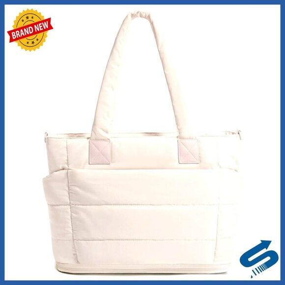 Handbags - Puffer Tote Bag Large Capacity Quilted Shoulder Handbag Work Travel Nurse